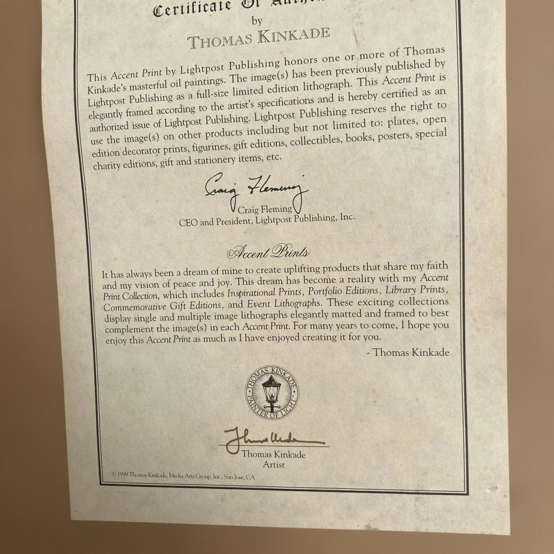 Thomas Kinkade リトグラフ作品 フレーム付き