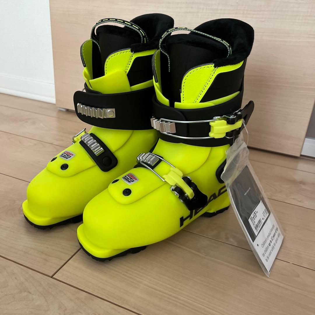 【新品未使用】HEAD スキーブーツ 21.5cm イエロー ジュニア キッズ