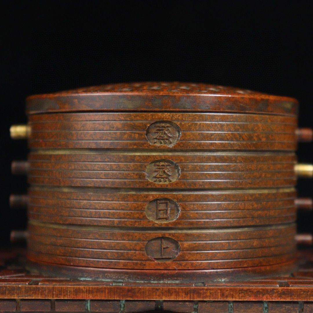 銅製 蘇工蒸蒸日上香炉 檀香沈香炉 竈台香薫炉 灰皿書斎 応接間 装飾工芸品置物