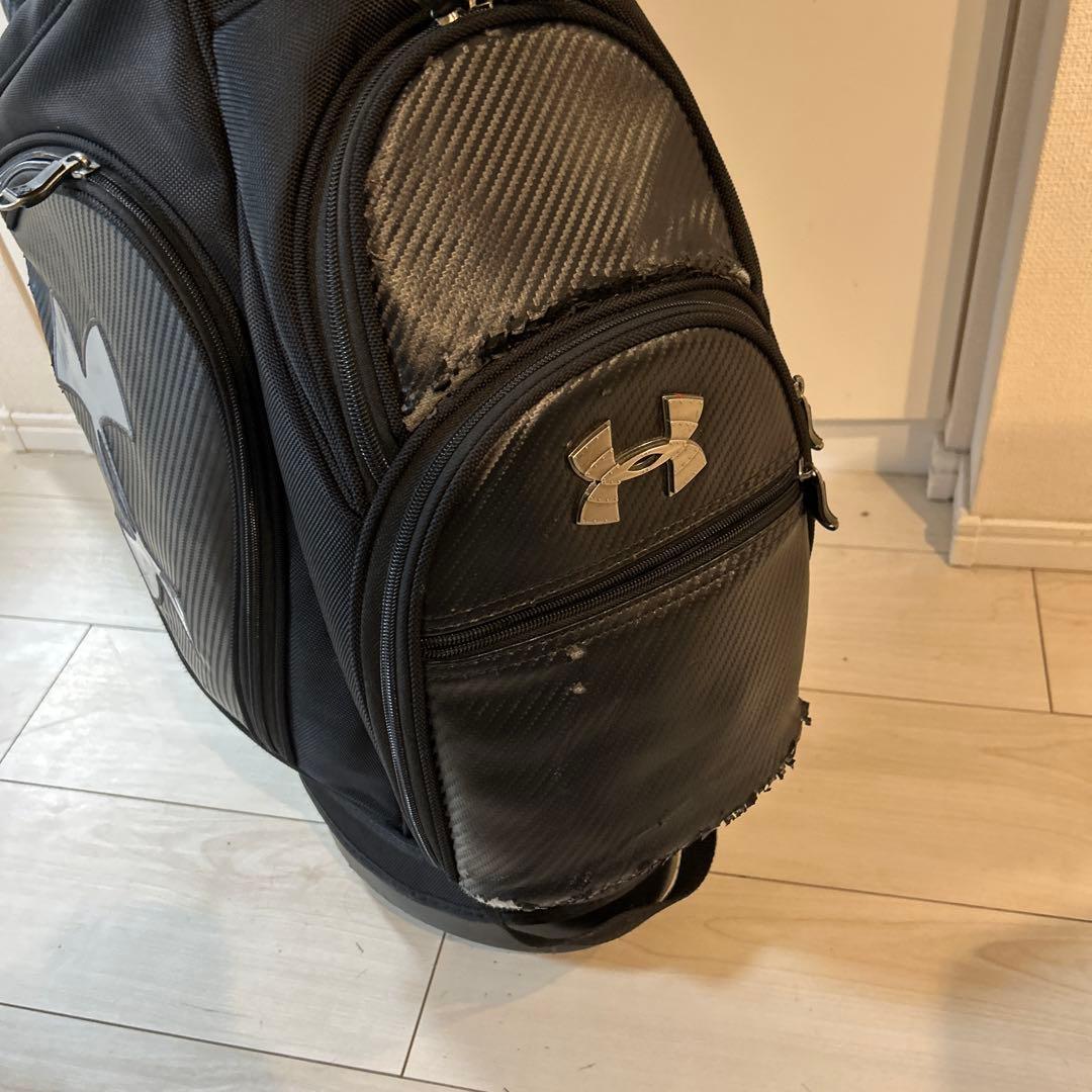 希少　UNDER ARMOUR アンダーアーマーキャディバッグ ブラック　ゴルフ