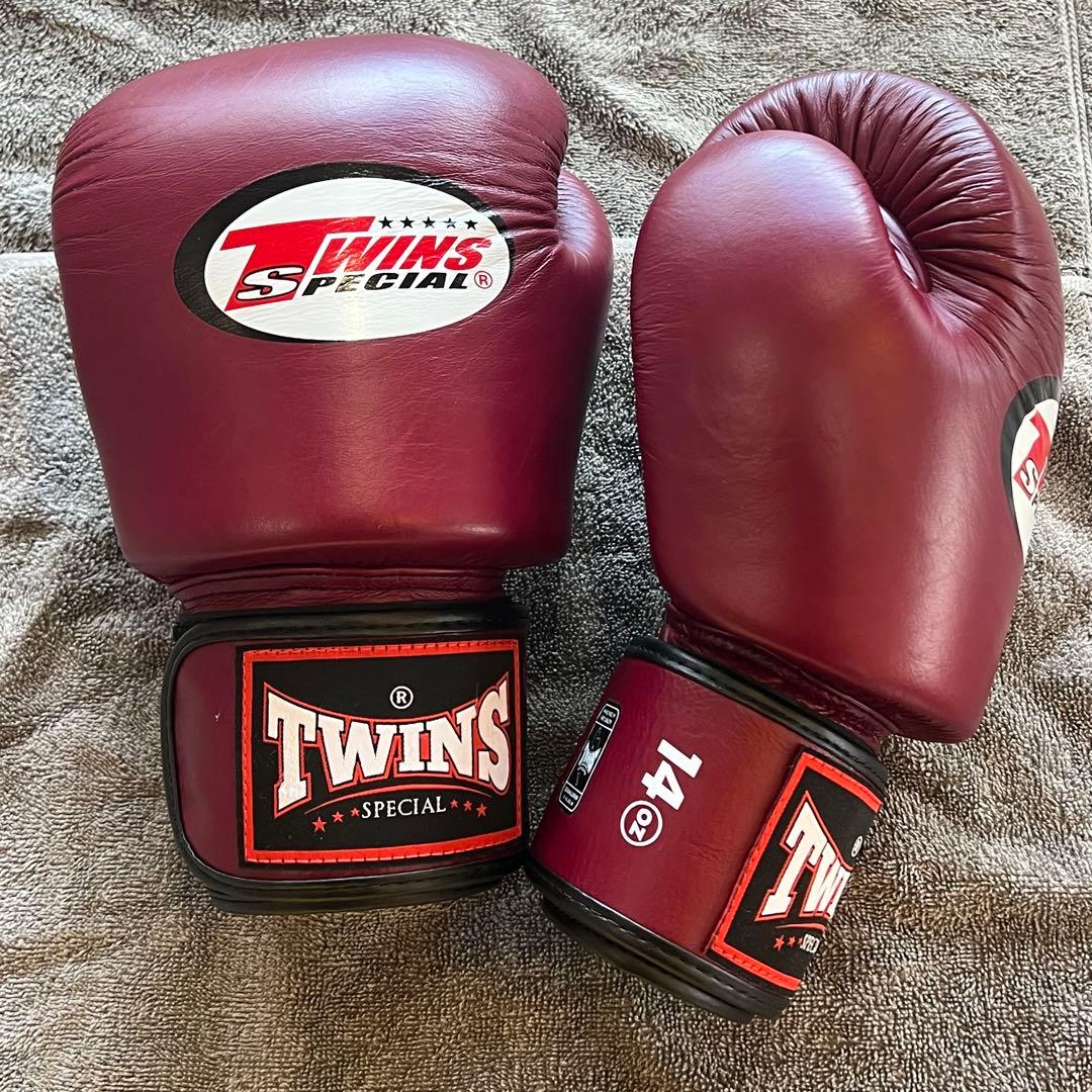 Twins ボクシング ムエタイ グローブ マルーン14oz