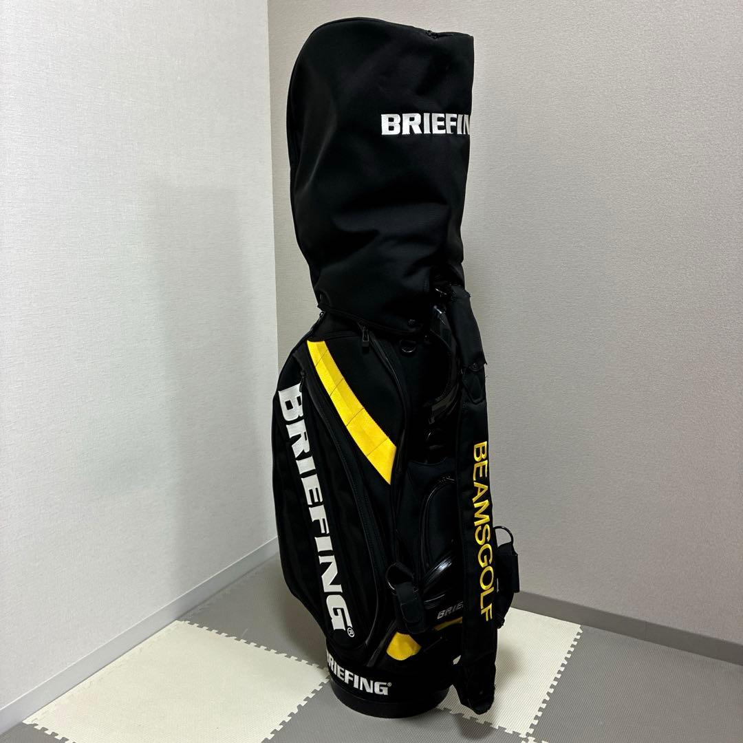 夜*番様 BRIEFING x BEAMSゴルフバッグ・キャディバッグ 黒/黄色