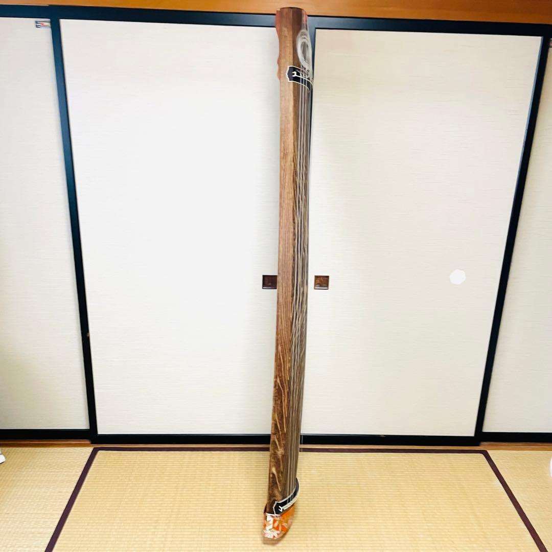 十三弦　高級琴　金蒔絵　お箏　綾杉彫り　梅樹　青貝螺鈿　豪華装飾