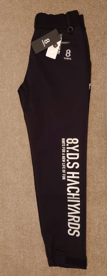 8yards ハチヤーズ ゴルフ サイドロゴ ジョガーパンツ ブラック Ｍ