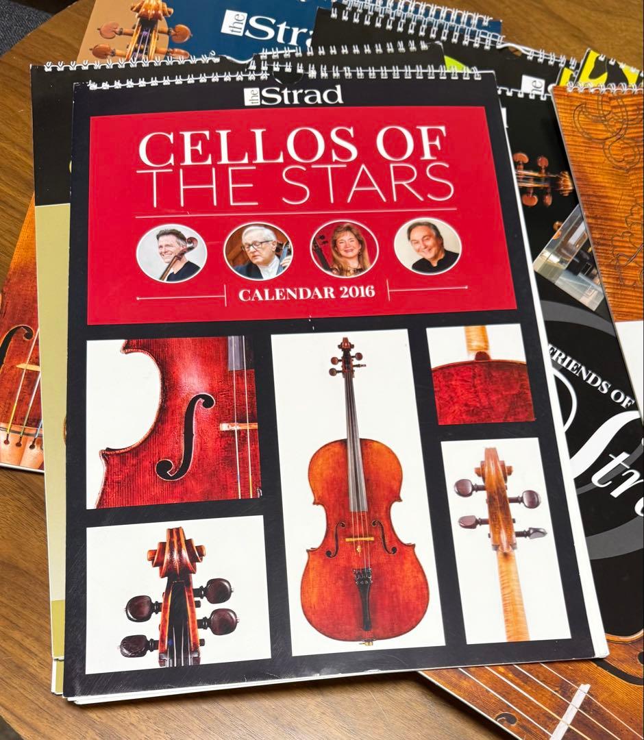 チェロ　ヴァイオリン　ヴィオラ　弦楽器　Strad カレンダー 12冊