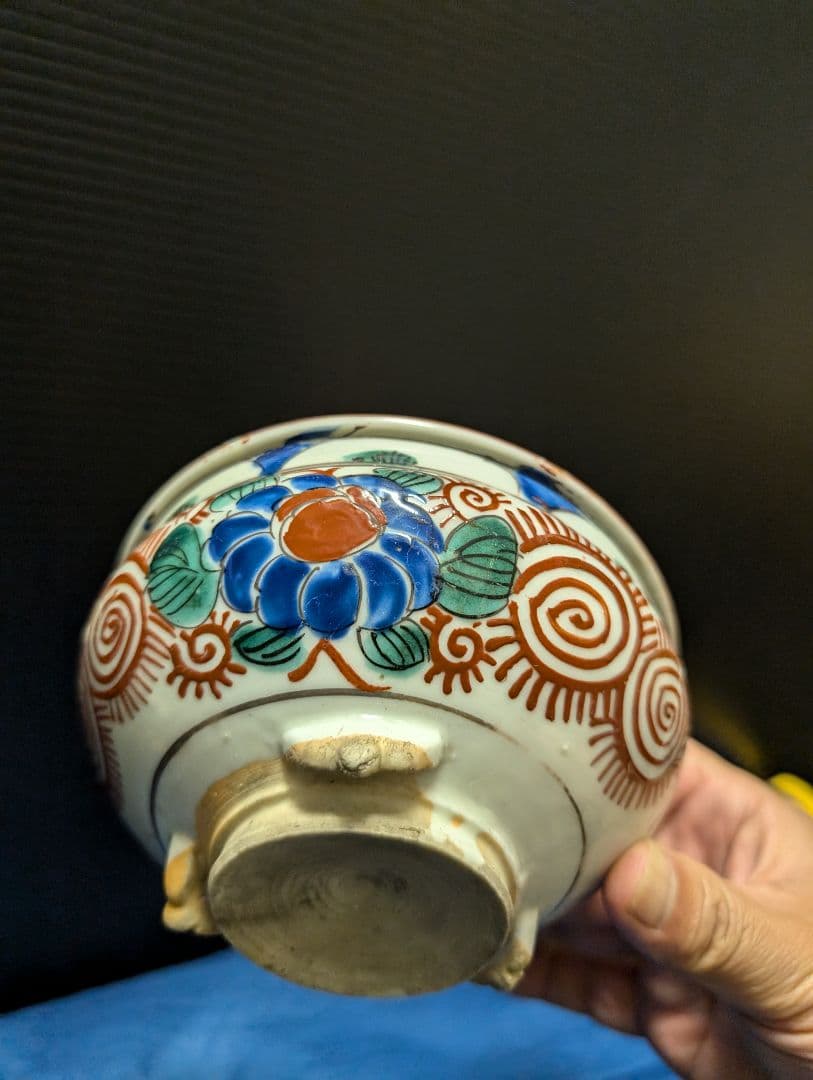 灰入れ香炉古伊万里赤絵