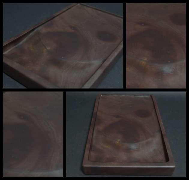 大型端渓硯 宋坑 12寸 唐木硯箱付 総重4.9㎏★時代物★書道具