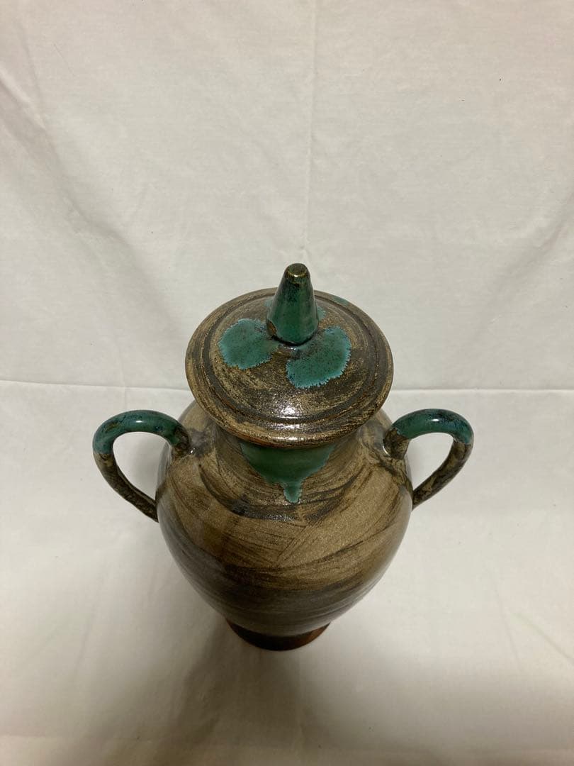 上野焼　蓋付き　壺　花瓶　伝統工芸品