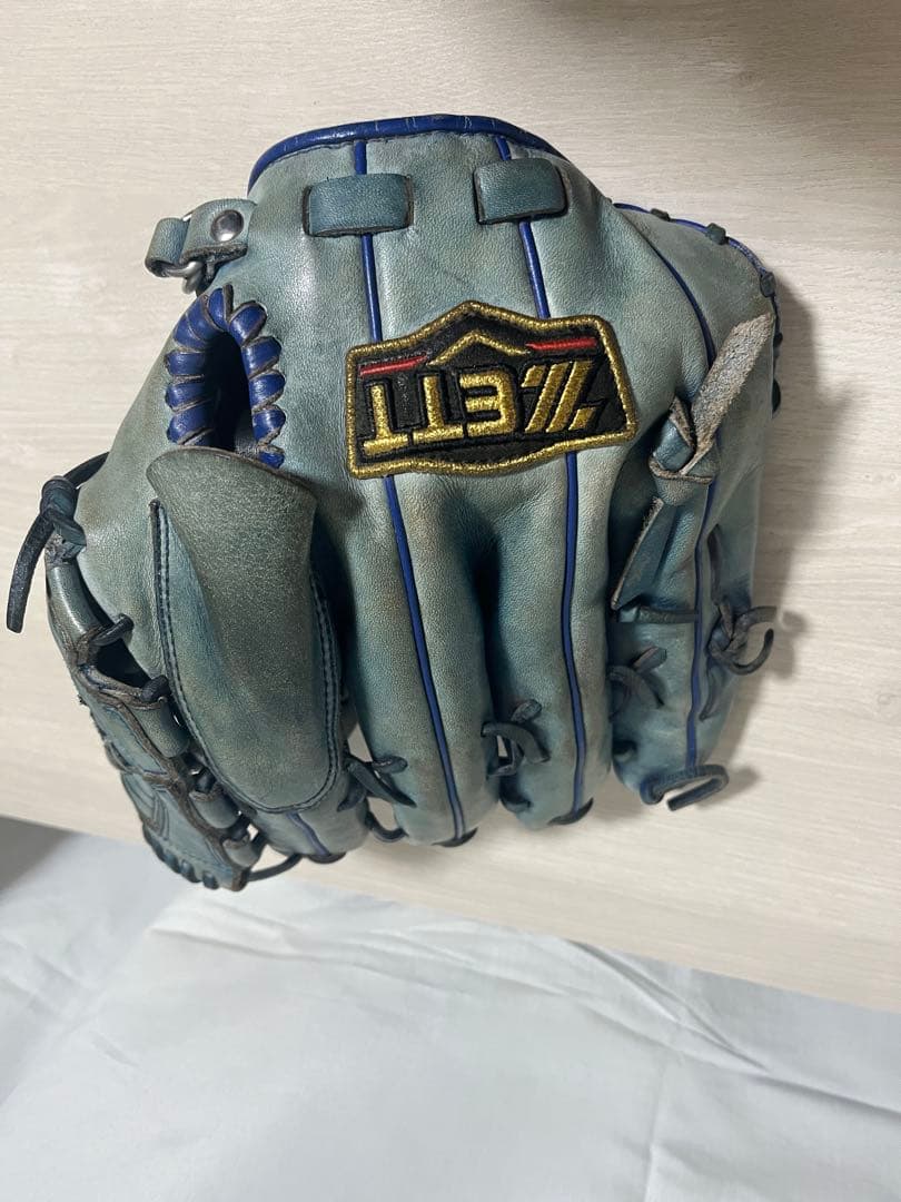 ZETT プロステイタス 硬式 オーダーグラブ 投手用 日本製 刺繍有 ブルー