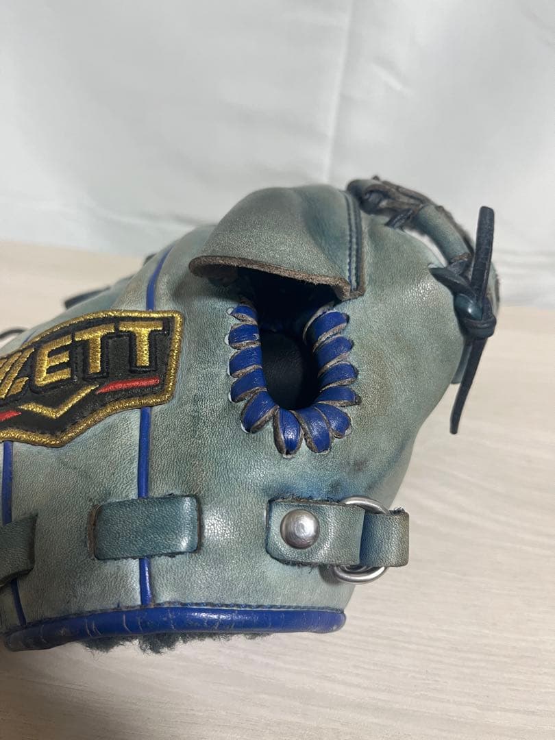 ZETT プロステイタス 硬式 オーダーグラブ 投手用 日本製 刺繍有 ブルー