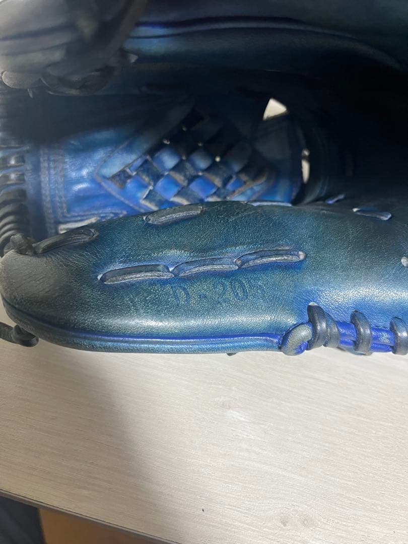 ZETT プロステイタス 硬式 オーダーグラブ 投手用 日本製 刺繍有 ブルー