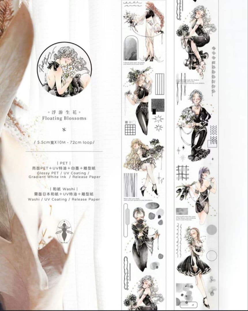 海外マステ PeiPei マステ 人物 女の子 コラージュ 素材 ペイペイさん