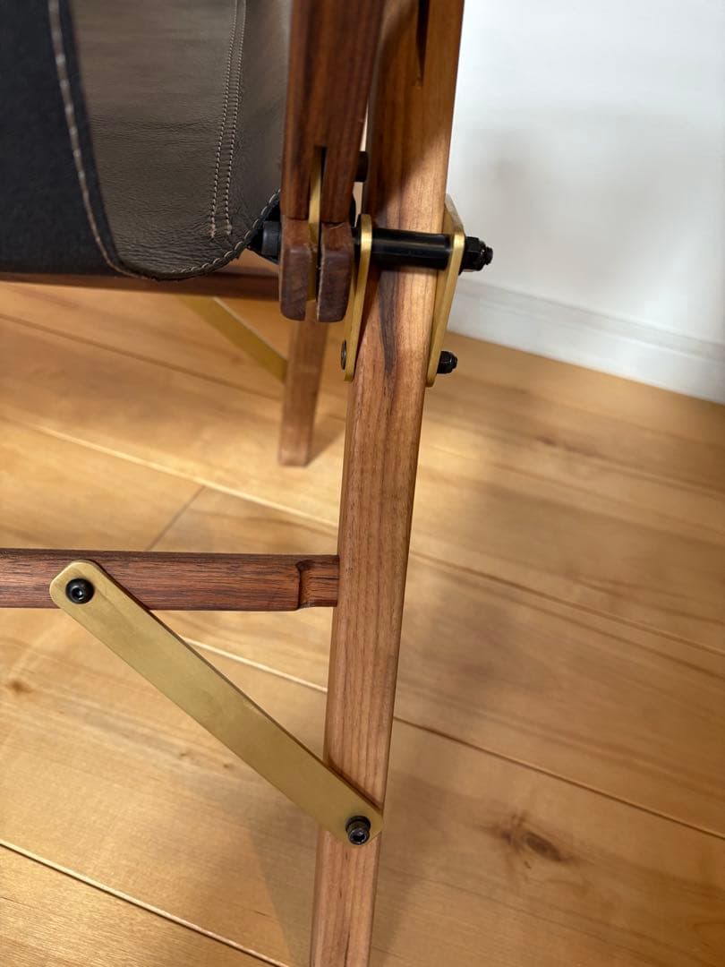 y*5様 新品未使用　コンダクターズチェア　ウォールナット　レザー　ワイド　ハイ