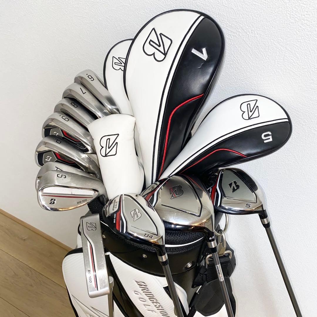 良品ブリヂストンBG-100メンズ用ゴルフクラブフルセット初心者キャディバッグ付