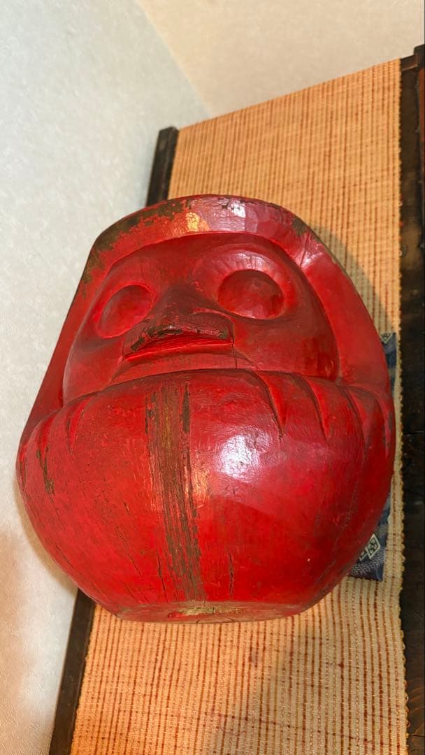 古民具　少林山だるま　だるま木型 縁起だるま　骨董　アンティーク