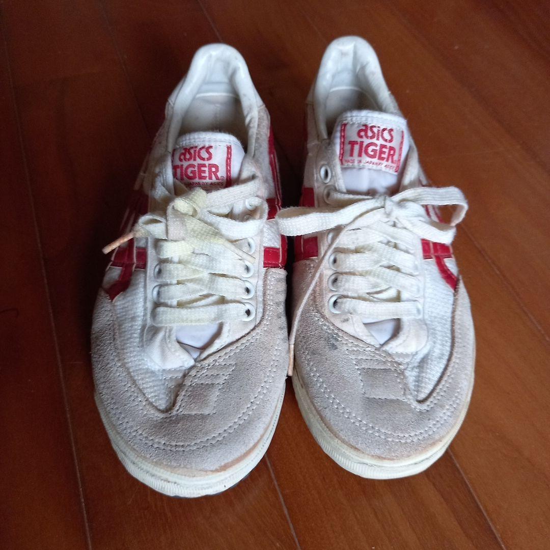 ASICS TIGER スニーカー ホワイト/レッド 日本製 昭和