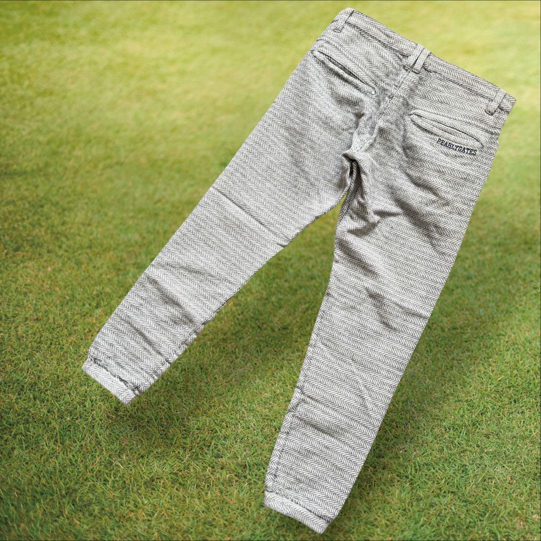 パーリーゲイツ　ジョガーパンツ　L〜XL相当　ウール素材　ツイード　グレー　5