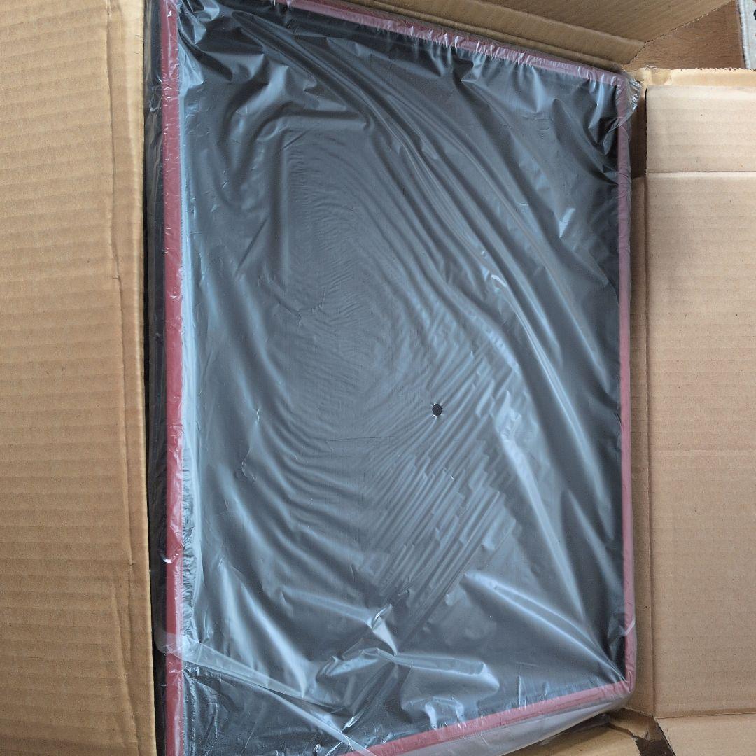 木製尺4切立長手盆　黒天朱