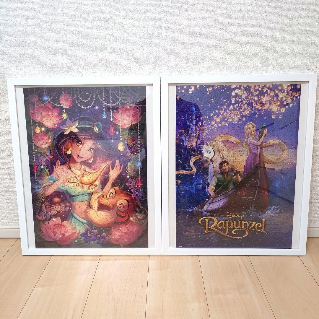 パズル完成品10点セット　フレーム付　ラプンツェル　アラジン　美女と野獣