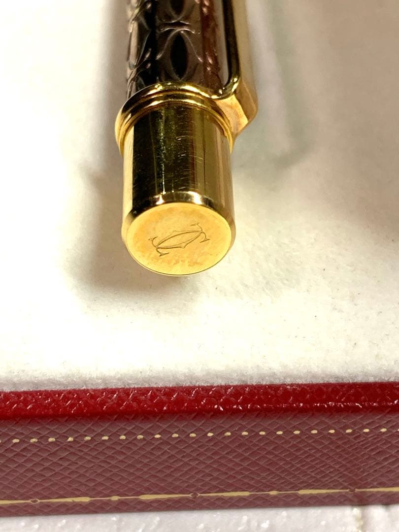 Cartier カルティエ サントス C ドゥ 2C ボールペン ゴールド箱付き