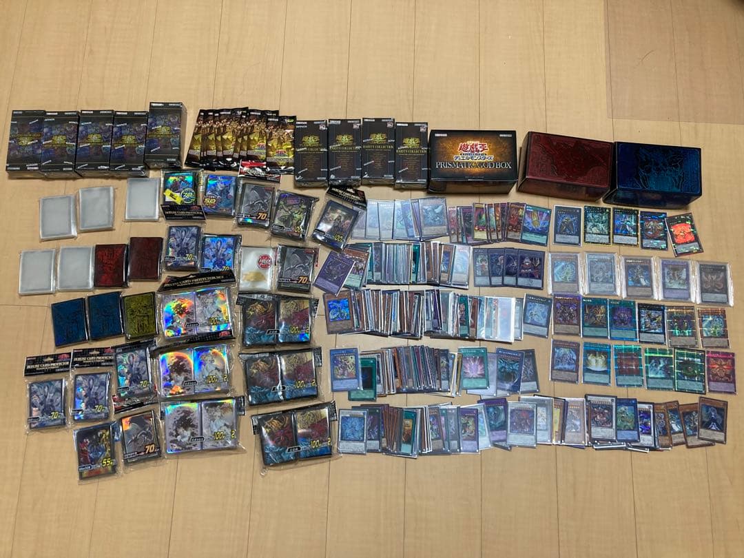 遊戯王　引退品　280枚程度　未開封box　スリーブ　まとめ売り