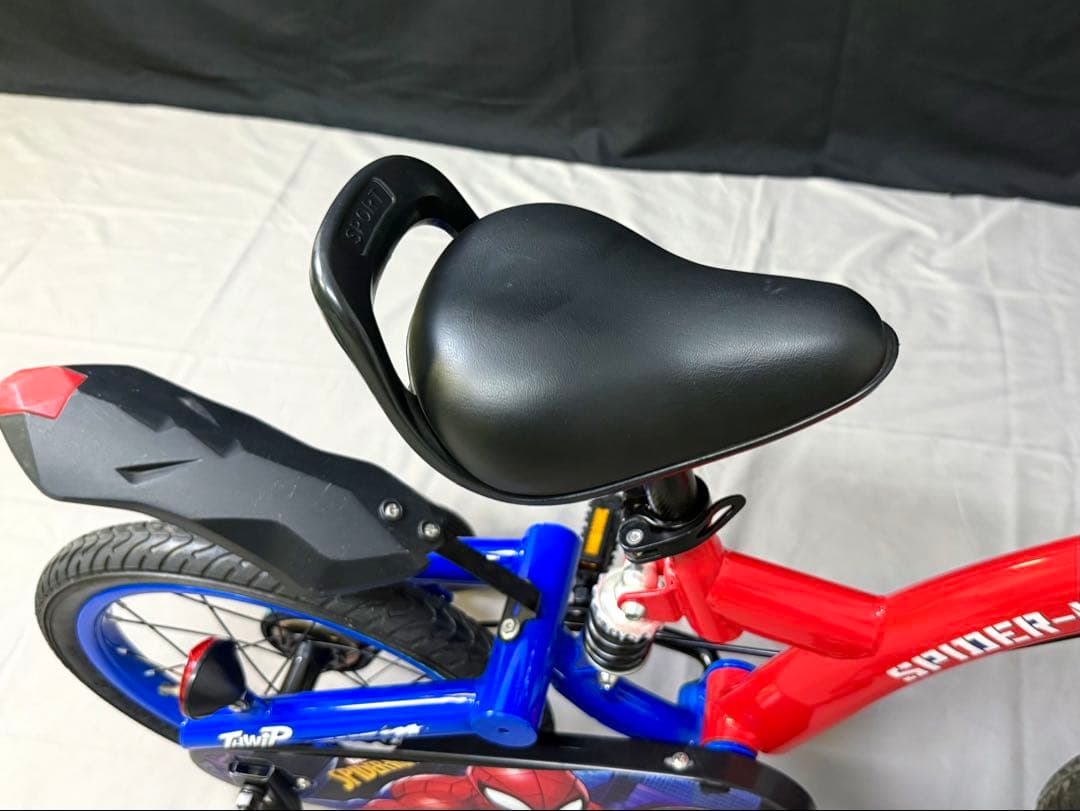 16インチ SPIDER-MAN 子供用自転車 補助輪付き サスペンション付き