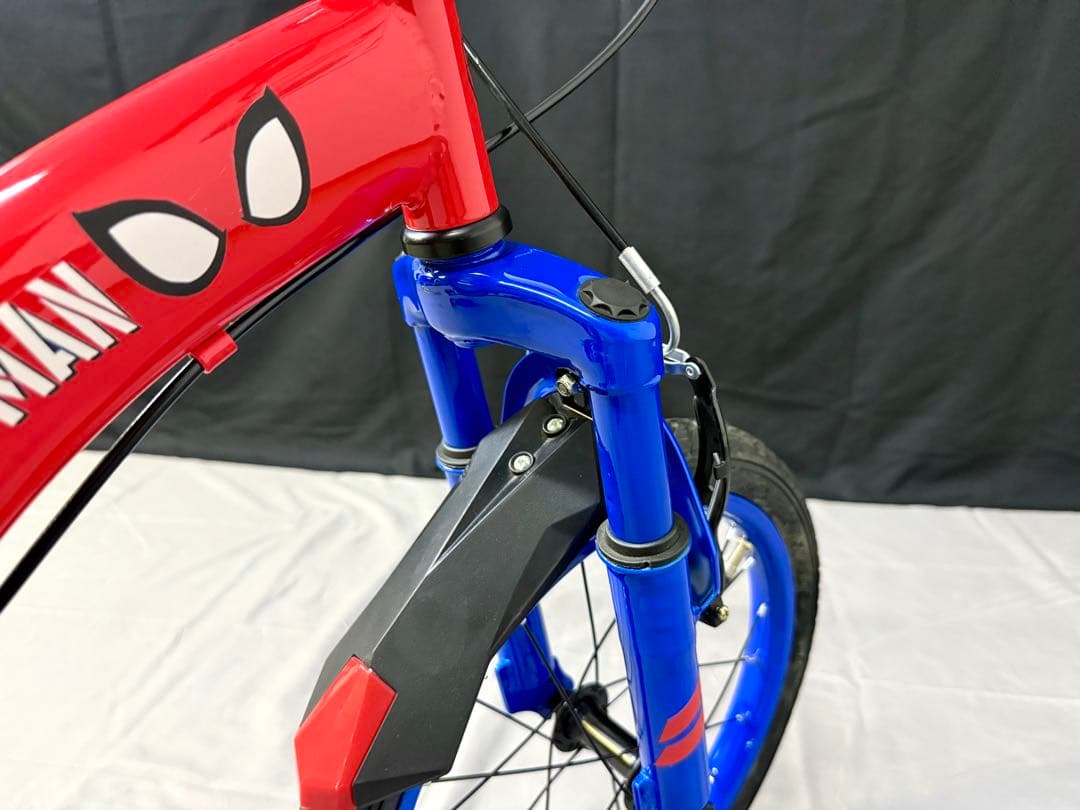 16インチ SPIDER-MAN 子供用自転車 補助輪付き サスペンション付き