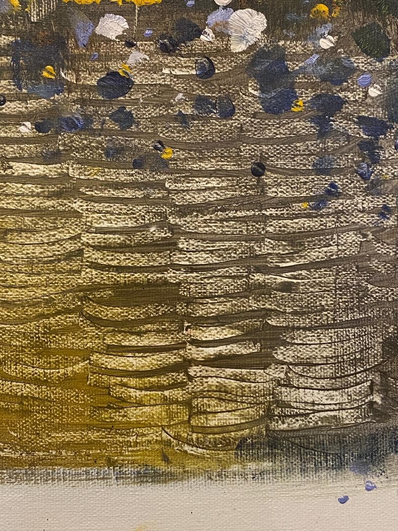 「真作」平山講平「黄色い花」静物画　油彩画　額装　サイン有り　F20号