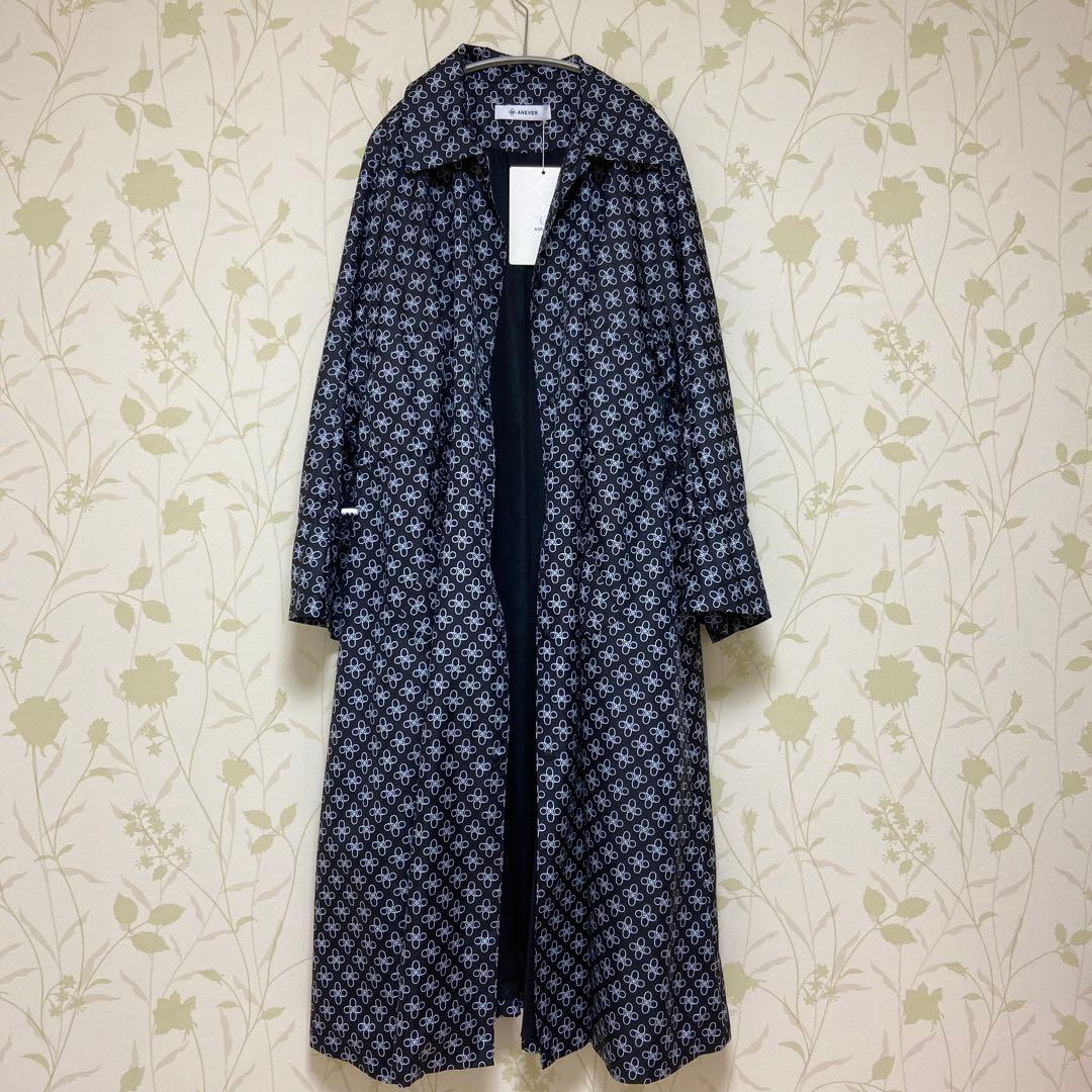 新品未着用 ANEVER フラワープリントロングレインコート　フリーサイズ