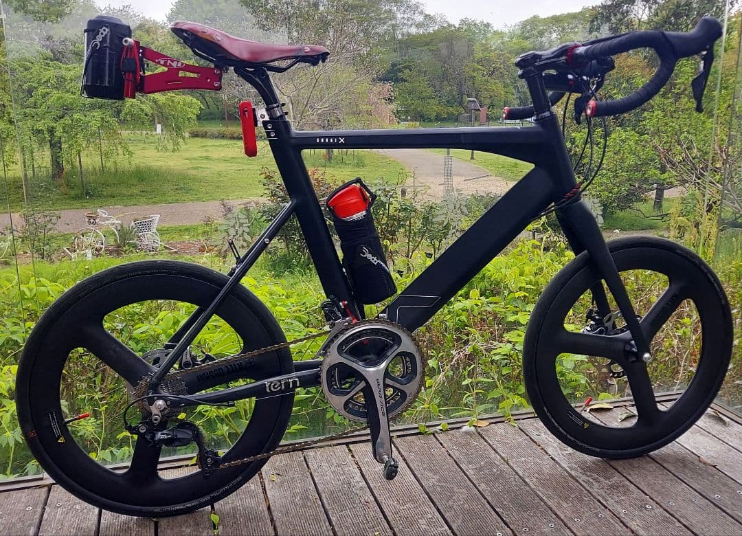 ロードバイク用 カーボンパーツ　3点セット 中古美品グロスブラック