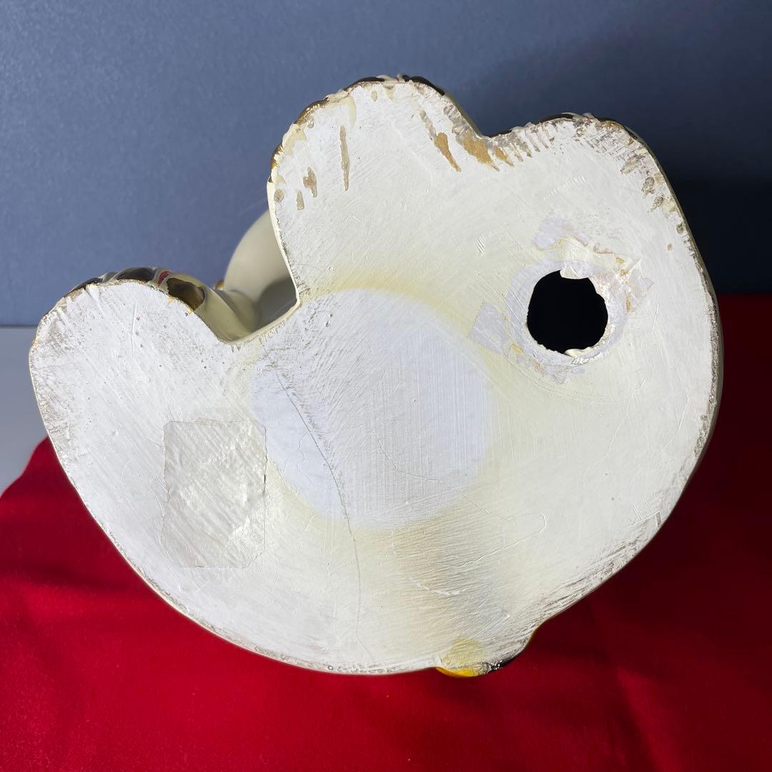 【　年代物　】特大　常滑焼　招き猫　右手招き　金運　昭和　レトロ