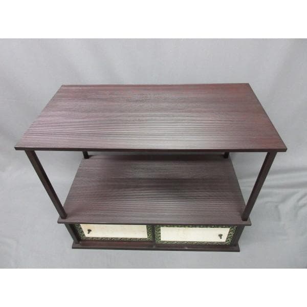 京塗師市川準斎糸目紹鴎棚組立式共箱附き [B28499]