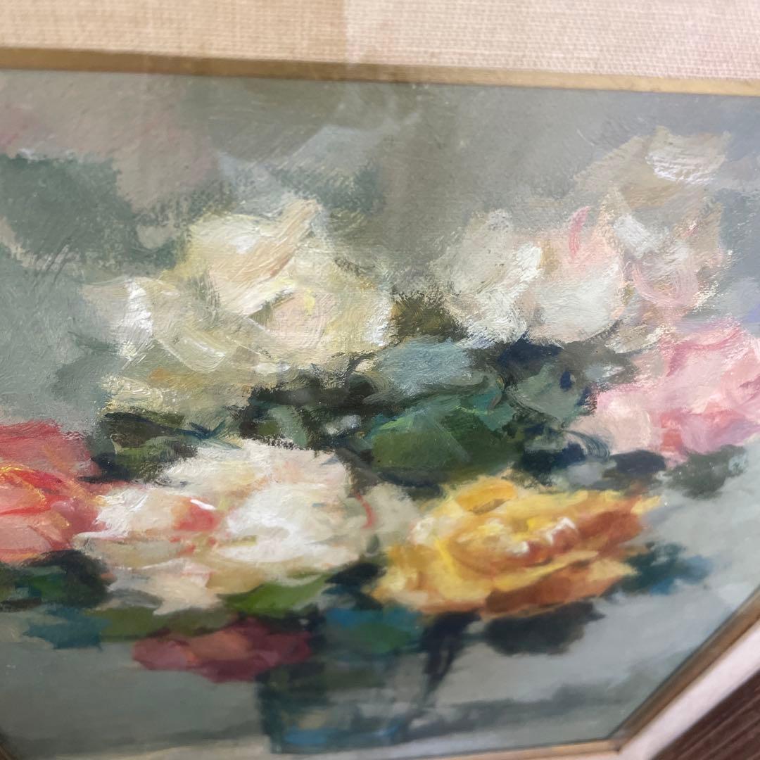山崎翠祥 薔薇 1981 油絵　絵画