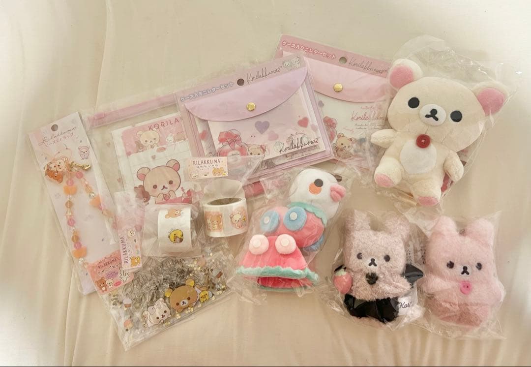 コリラックマ ぬいぐるみ、文房具セット