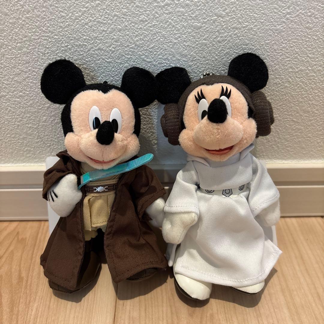 スターウォーズ　ミッキー　ミニー　ぬいぐるみバッジ　STAR WARS