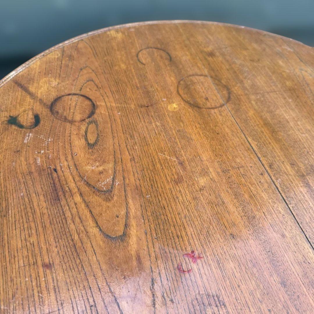 最終お値下げ‼️ヴィンテージ　希少品　猫脚　ちゃぶ台❗️木製円形テーブル