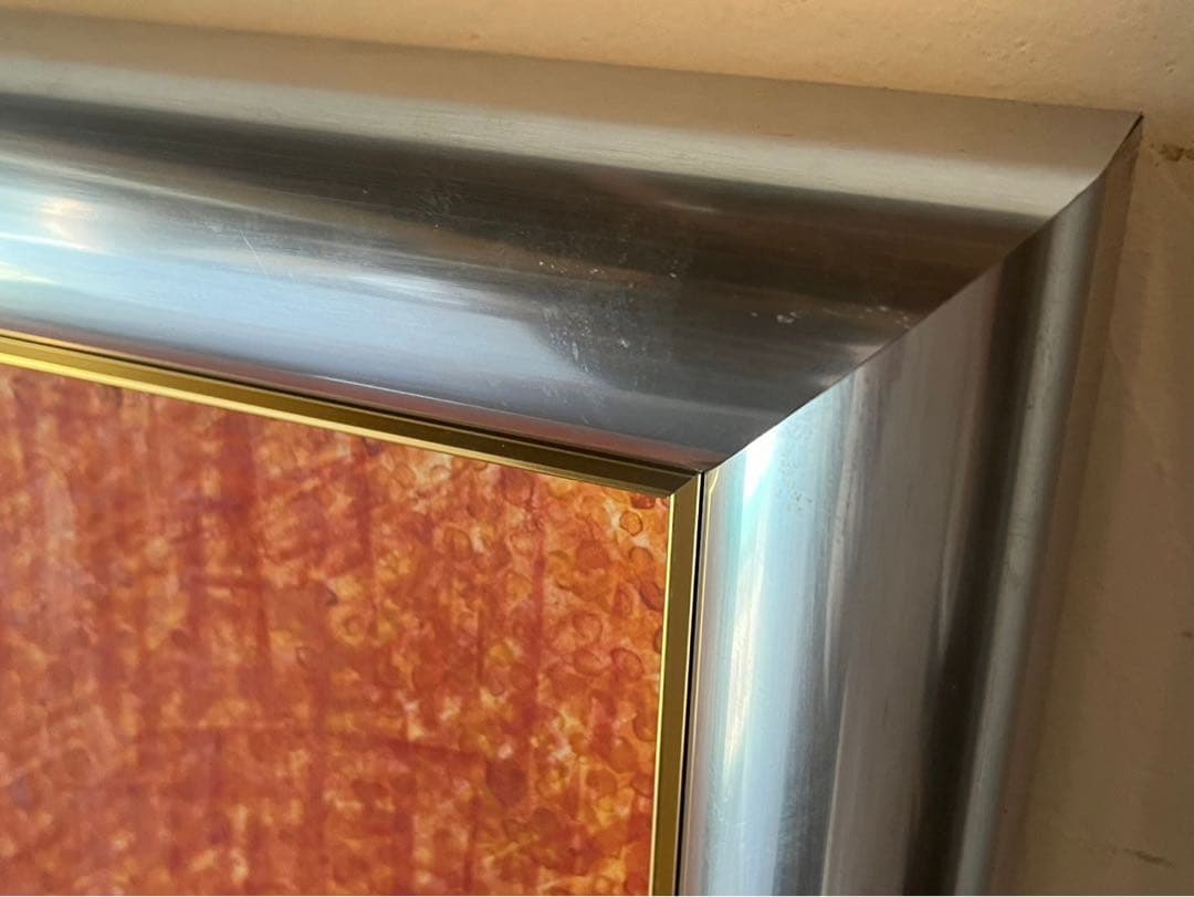 吉田和雄 立葵 絵画 額縁 アルミ 組立式 アート インテリア