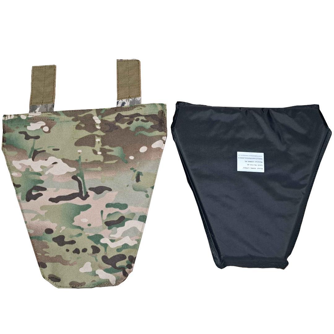 A プレキャリ用 実プレート入りグローインアーマー マルチカム迷彩 NIJ 3A