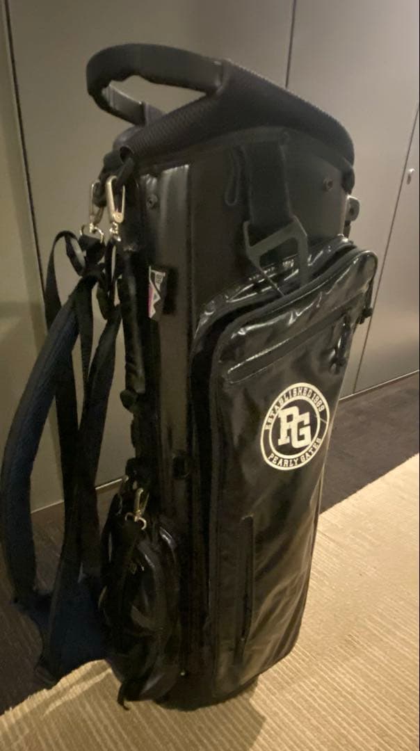 パーリーゲイツ 黒 キャディバッグ 軽量 三脚付き