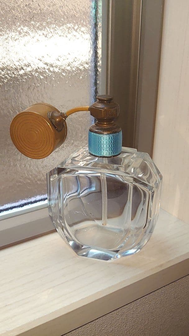 アンティーク香水瓶 アトマイザー パフュームボトル エナメル ティファニーブルー