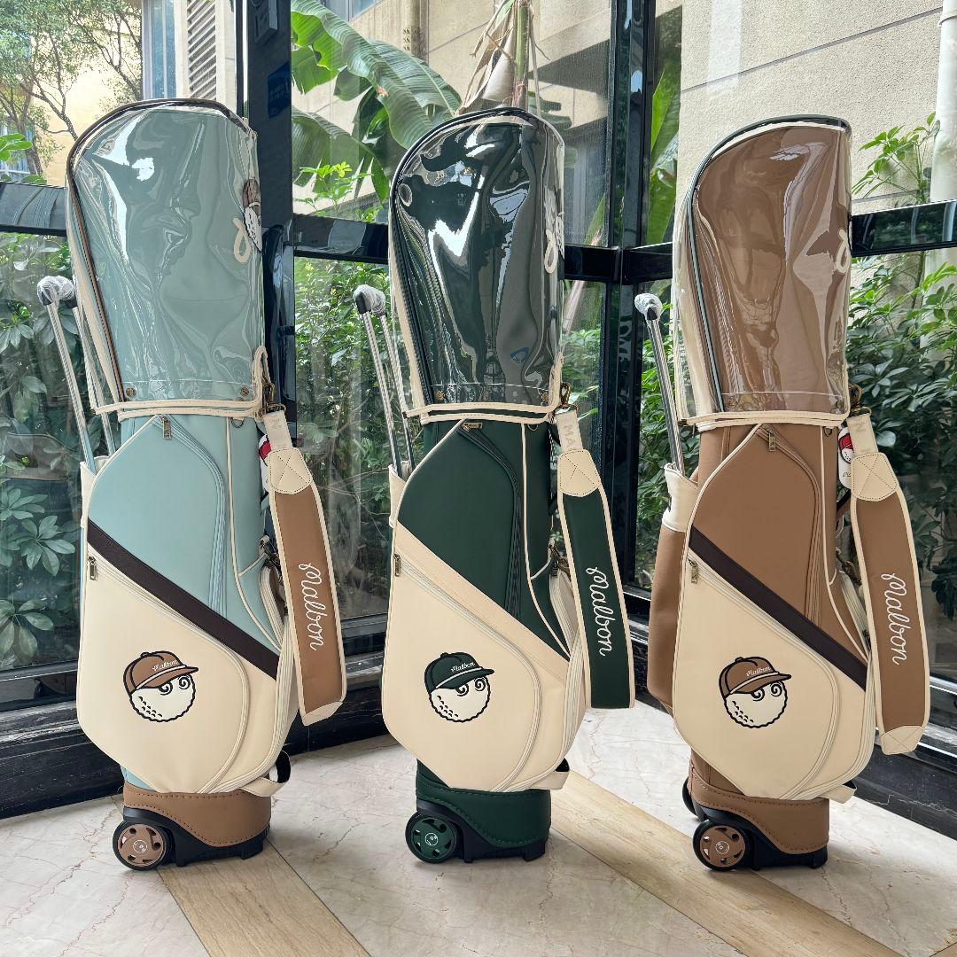 即発送現品限★Malbon Golf キャディバッグ ベージュキャスター付き