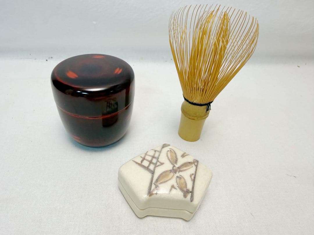 ほぼ未使用 茶道具 黒塗 短册箱 茶箱 茶道具一式 十三点セット