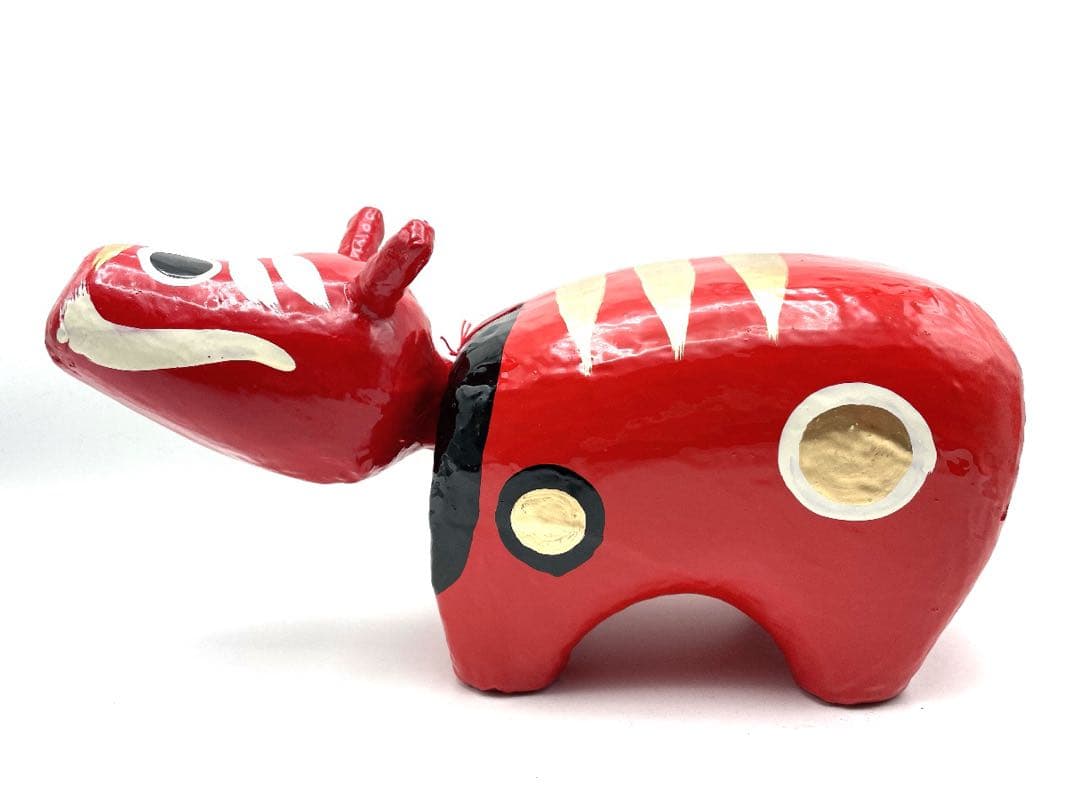 赤べこ　手作り　張子　希少品　8号　特大