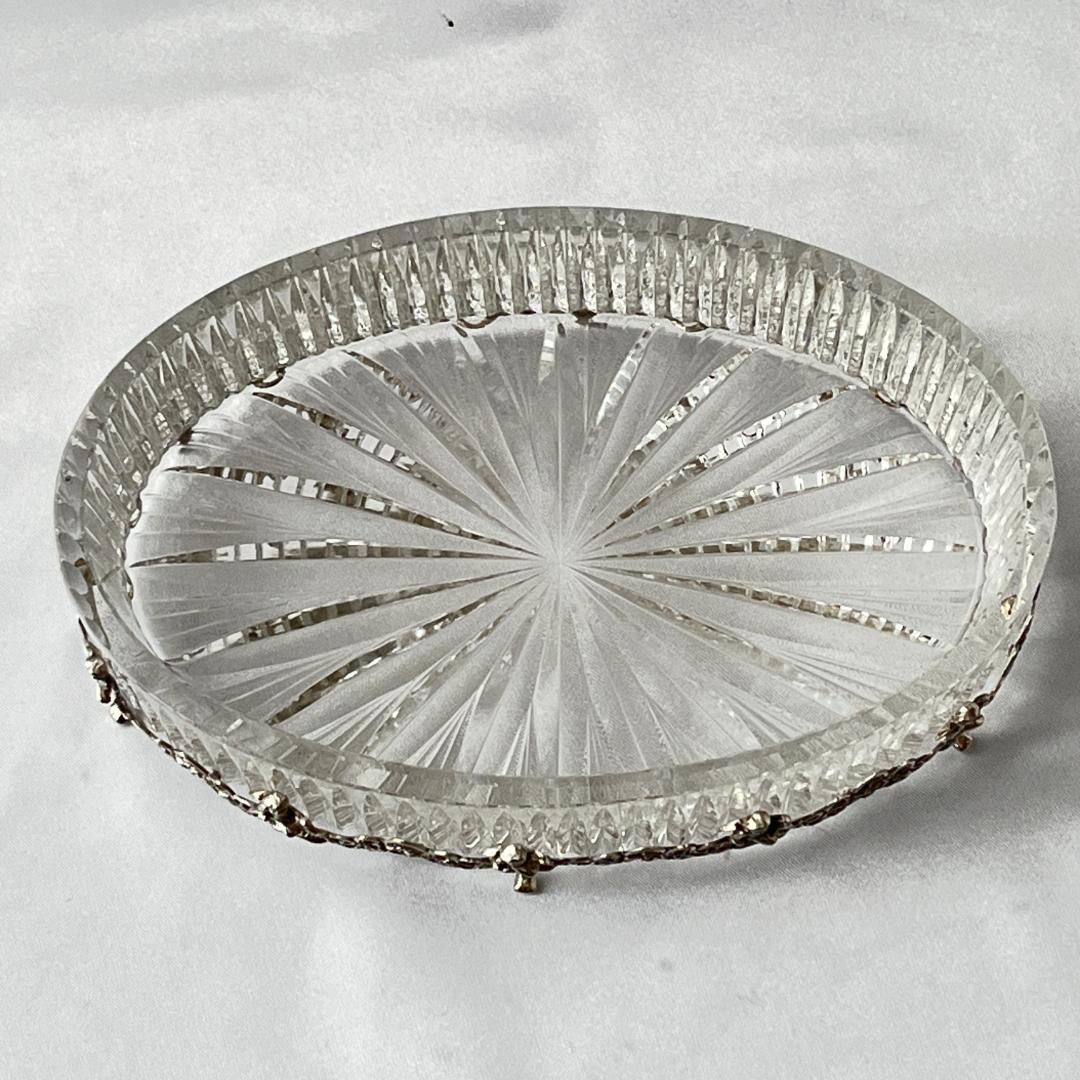 【ALBO】【純銀 / ガラス】天使と薔薇 オーバルのオーナメント 16.5cm