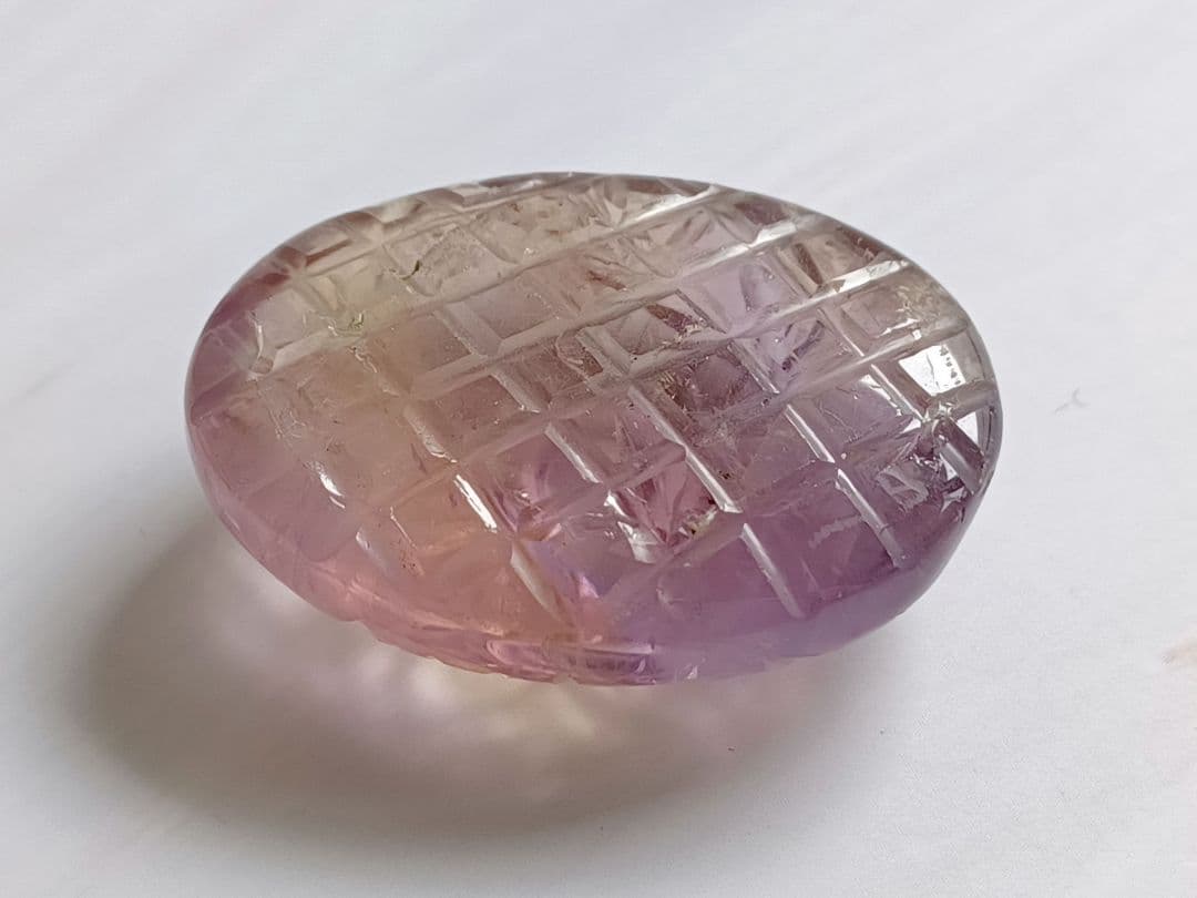 【希少70ct】アメトリン　原石　ルース　カービング ストーン