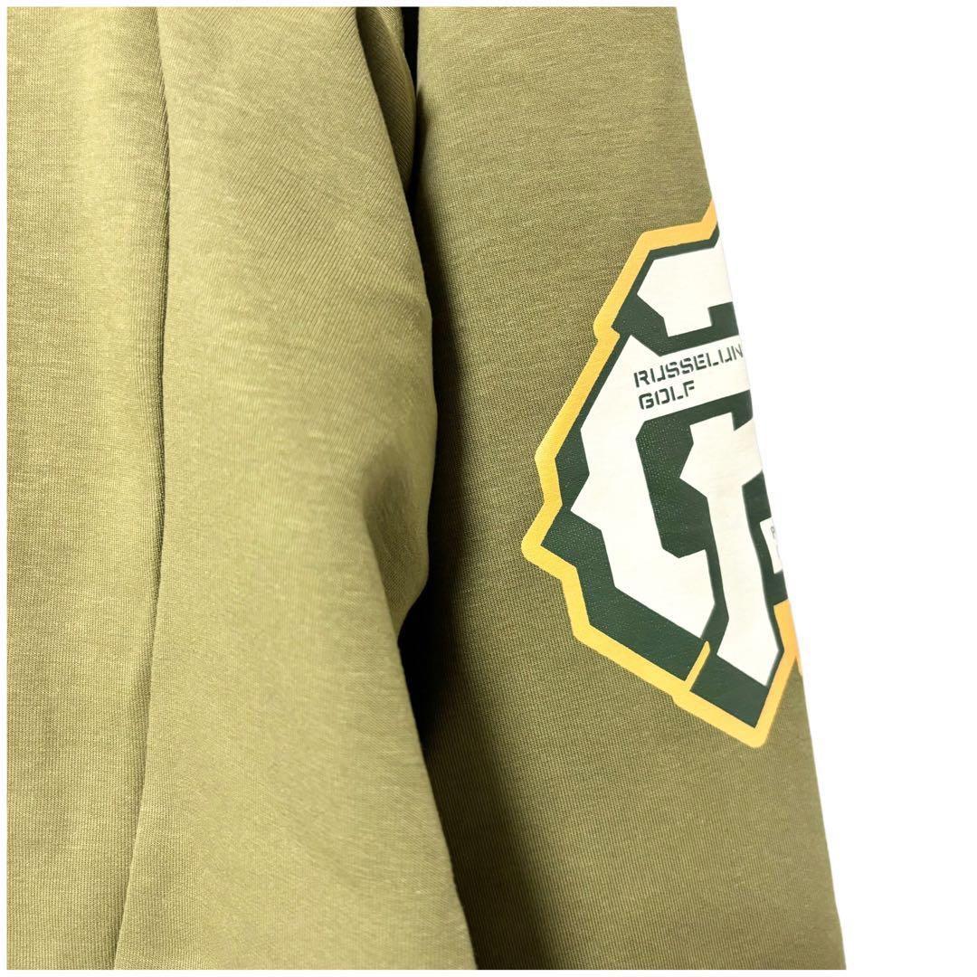 新品 ラッセルノ ゴルフ マスク フーディー マルチロゴ カーキ ゴルフ L 5