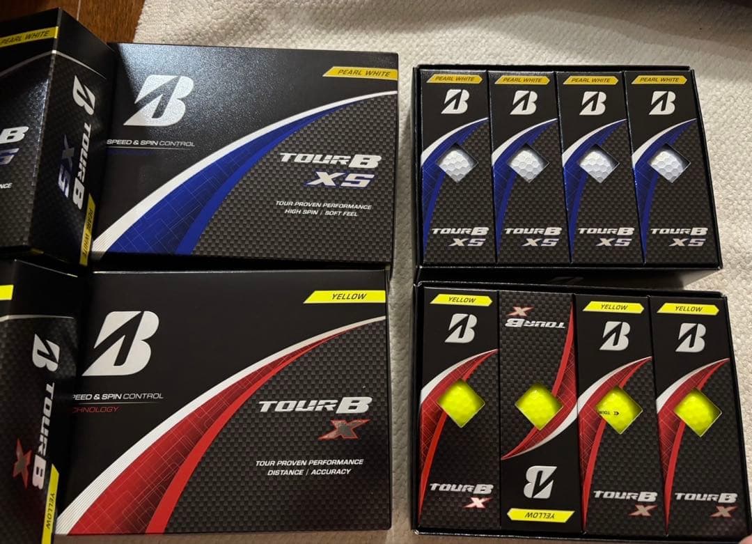 【新品】ブリヂストン TOUR B X/XS ゴルフボール 各2ダース