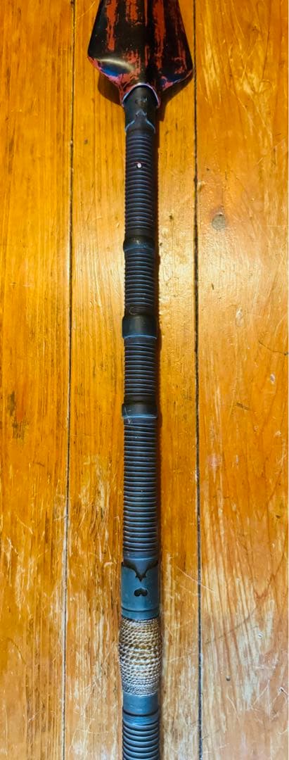 槍　拵　朱槍　根来塗り