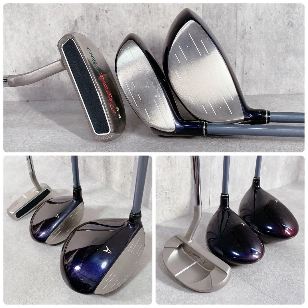 V826 XXIO 他 ゴルフクラブ レディース セット 黒 キャディバッグ