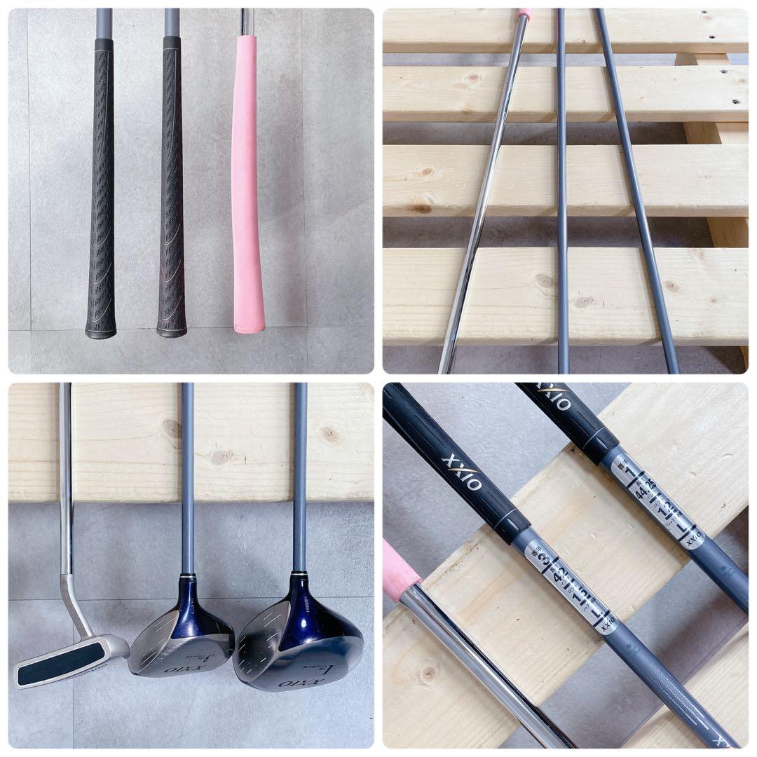 V826 XXIO 他 ゴルフクラブ レディース セット 黒 キャディバッグ